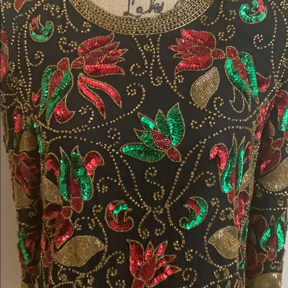 VTG Joan Leslie Holiday Top SZ SM Christmas